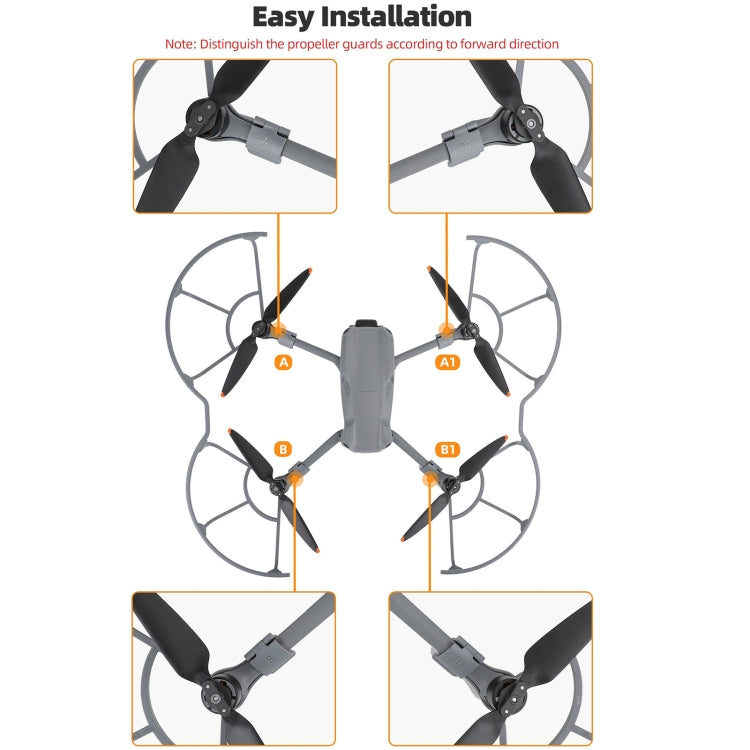 For DJI Air 3S / 3 Sunnylife Propellers Guard Protector Integrated Shielding Rings Quick Release Anti-Collision Props Safe Ring For DJI Air 3S / 3 Sunnylife Propellers Guard Protector Integrated Shielding Rings Quick Release Anti-Collision Props Safe Ring